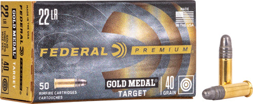 Federal 711B Gold Medal Lead Round Nose LRN 40 Grain .22 Long Rifle