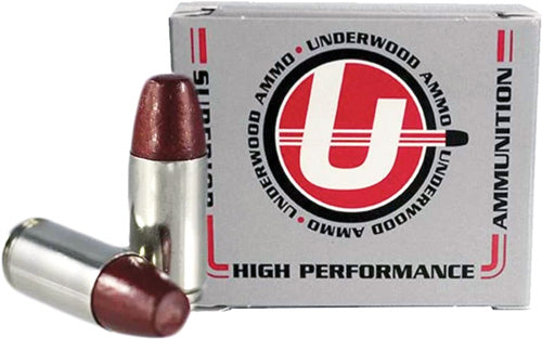 Underwood Ammo 719 Flat Nose +P Black Cherry Coated Hard Cast  147 Grain 9mm Luger/Parabellum