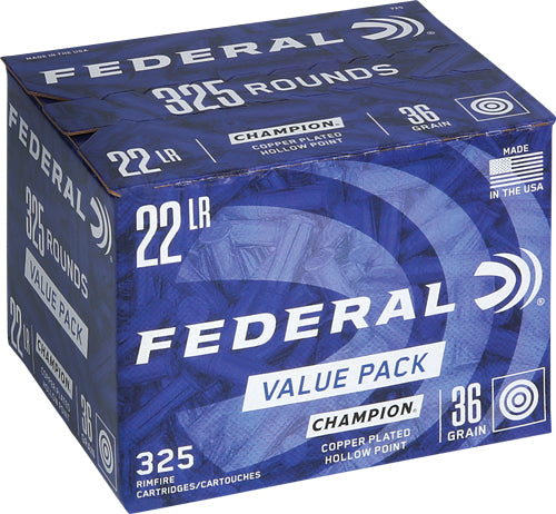 Federal 725 Champion Training Value Pack Copper Plated Hollow Point CPHP 36 Grain .22 Long Rifle