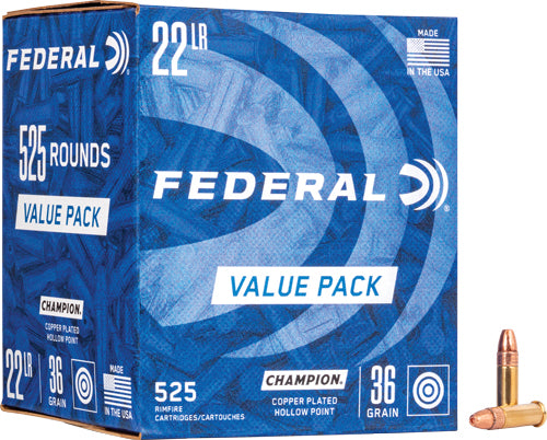 Federal 745 Champion Training Copper Plated Hollow Point CPHP 36 Grain .22 Long Rifle