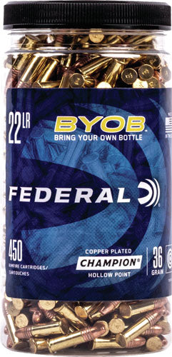 Federal 750BTL450 BYOB Champion Training BYOB Copper Plated Hollow Point CPHP 36 Grain .22 Long Rifle