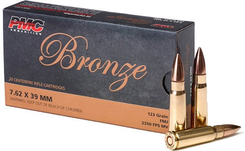 PMC 7.62A Bronze Full Metal Jacket FMJ 123 Grain 7.62x39mm