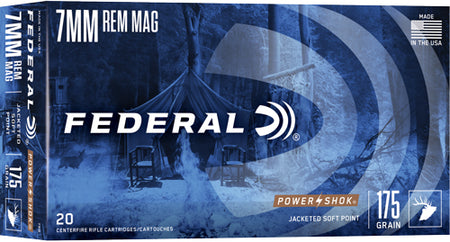 Federal 7RB PowerShok Jacketed Soft Point JSP 175 Grain 7mm Remington Mag