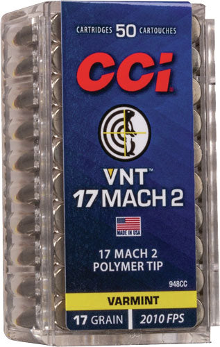 CCI 948CC Mach 2 VNT Varmint Tipped  17 Grain .17 Hornady Mach 2