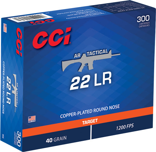 CCI AR Tactical 22 LR 40gr Copper Plated Round Nose Ammo