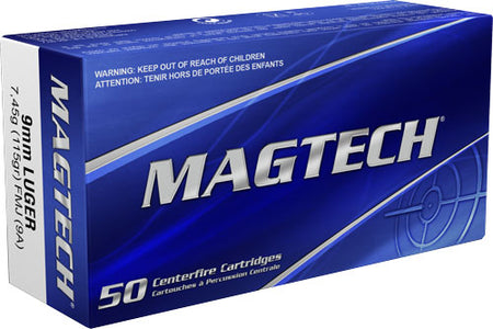 Magtech 9mm Luger 115gr FMJ Ammo