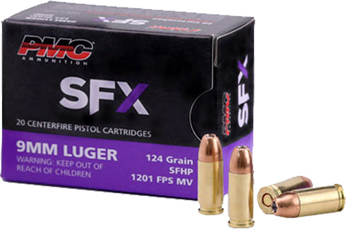 PMC SFX 9mm Luger / Parabellum 124 gr JHP ammo