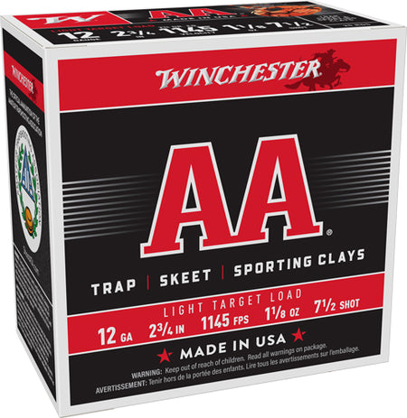 Winchester AA127   12 Gauge  1-1/8oz 7.5 Shot 1145 FPS.