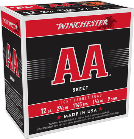 Winchester AA129   12 Gauge  1-1/8oz 9 Shot 1145 FPS.
