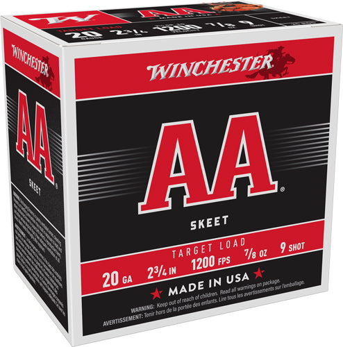 Winchester AA209   20 Gauge  7/8oz 9 Shot 1200 FPS.