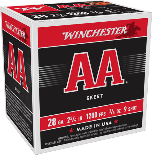 Winchester AA289   28 Gauge  3/4oz 9 Shot 1200 FPS.