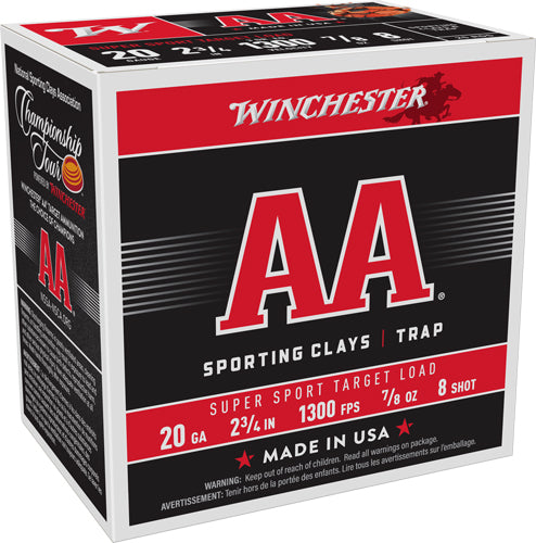 Winchester AASC208   20 Gauge  7/8oz 8 Shot 1300 FPS.
