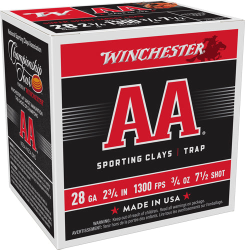 Winchester AA Supersport Sporting Clay 28 Gauge 2.75 in / 2.75 in #7.5 3/4 oz