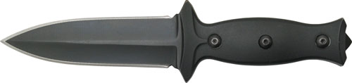 ABKT Elite Boot Knife 3.5" Black Oxide Blade with Metal & Nylon Clips