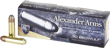 Alexander Arms AB400FPBOX FP Flat Point  400 Grain .50 Beowulf