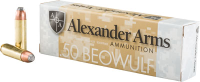 Alexander Arms AB400FPBOX FP Flat Point  400 Grain .50 Beowulf
