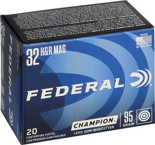 Federal C32HRA Champion Training Lead Semi Wadcutter  95 Grain .32 H&R Mag