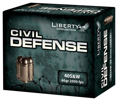 Liberty Ammunition LACD40012 Civil Defense Protection Lead Free Fragmenting Hollow Point  60 Grain .40 S&W