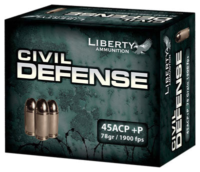 Liberty Ammunition LACD45013 Civil Defense Protection Lead Free Fragmenting Hollow Point  78 Grain .45 ACP/Auto