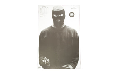 Action Target Vital Anatomy Photo Training Target, Black & White, 23"x35", 100 Per Box ANT-4V2-100