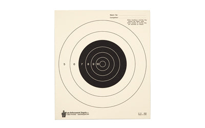 Action Target 25 Yard Slow Fire Bull's-Eye Pistol Target, Heavy Tagboard Paper, 10.5"x12", 100 Pack B-16-100