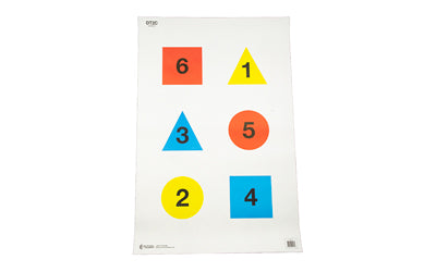 Action Target Discretionary Command Training Target V2-C, Multi-Color, 23"x35", 100 Per Box DT-2C-100