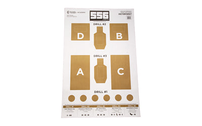 Action Target 556 Training Lab Paper Shooting Target, Brown and White, 100-Pack GS-556TRALAB-100