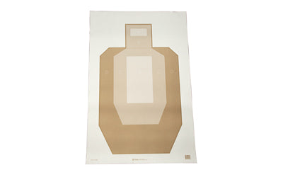 Action Target IPSC Paper Target with Visible Scoring Zones, Brown, 23"x35", 100 Per Box IPSC-P SHBR-100