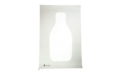 Action Target Standard FBI/DEA Q Target, Bright White, 22.5"x34.5", 100 Per Box Q-WH-100