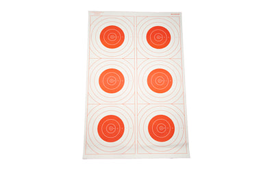 Action Target Six Bull's-Eye Military Training Target, 23"x35", 100 Per Box SR-21C6T-RD-100