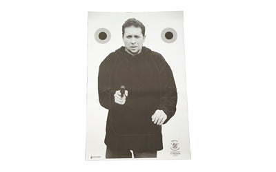Action Target Trident Concepts Tactical Training Target V6, Black & White, 23"x35", 100-Pack TCT-MK1MOD6-100