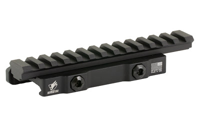 American Defense Mfg. AD-1700-XLR QD Riser Mount, Extended Picatinny Rail, Black Anodized, Fits EOTech HWS AD-1700-XLR-STD