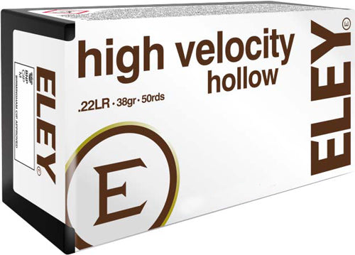Eley 5200 High Velocity Hollow LEAD HOLLOW POINT  38 Grain .22 Long Rifle
