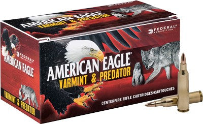 American Eagle AE22350VP Varmint & Predator Jacketed Hollow Point JHP 50 Grain .223 Remington
