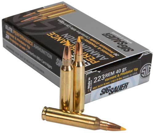 Sig Sauer E223V120 Elite Hunting Varmint & Predator HT Extreme Expansion Tip  40 Grain .223 Remington