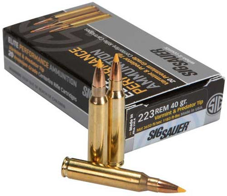 Sig Sauer E223V120 Elite Hunting Varmint & Predator HT Extreme Expansion Tip  40 Grain .223 Remington