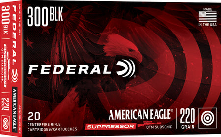 American Eagle AE300BLKSUP2 Suppressor Open Tip Match OTM 220 Grain .300 AAC Blackout