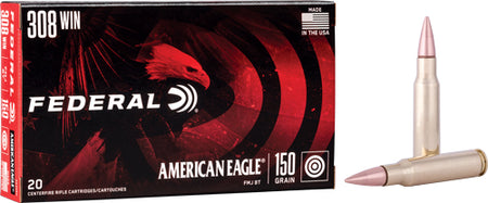 American Eagle AE308D  Full Metal Jacket Boat Tail FMJBT 150 Grain .308 Win / 7.62x51mm