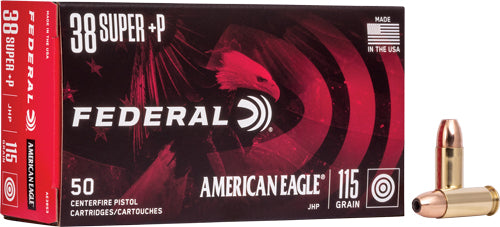 American Eagle AE38S3  Jacketed Hollow Point JHP 115 Grain .38 Super