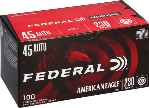 American Eagle AE45A100  Full Metal Jacket FMJ 230 Grain .45 ACP/Auto
