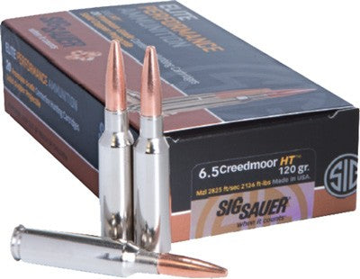 Sig Sauer E65CH120 Elite Copper Hunting Copper Solid  120 Grain 6.5mm Creedmoor