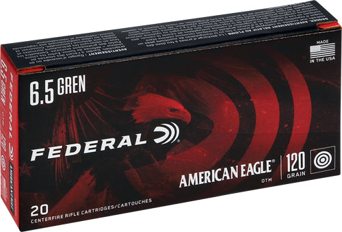 Federal American Eagle Open Tip Match 6.5mm Grendel 123 gr JHP ammo