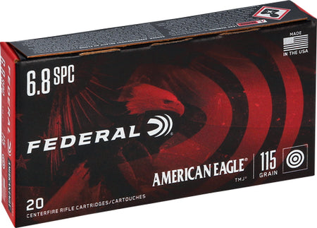 American Eagle AE68A  Full Metal Jacket FMJ 115 Grain 6.8 Remington SPC