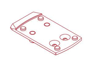 ZRO Delta MODULUS Shield Pattern Optic Mounting Plate