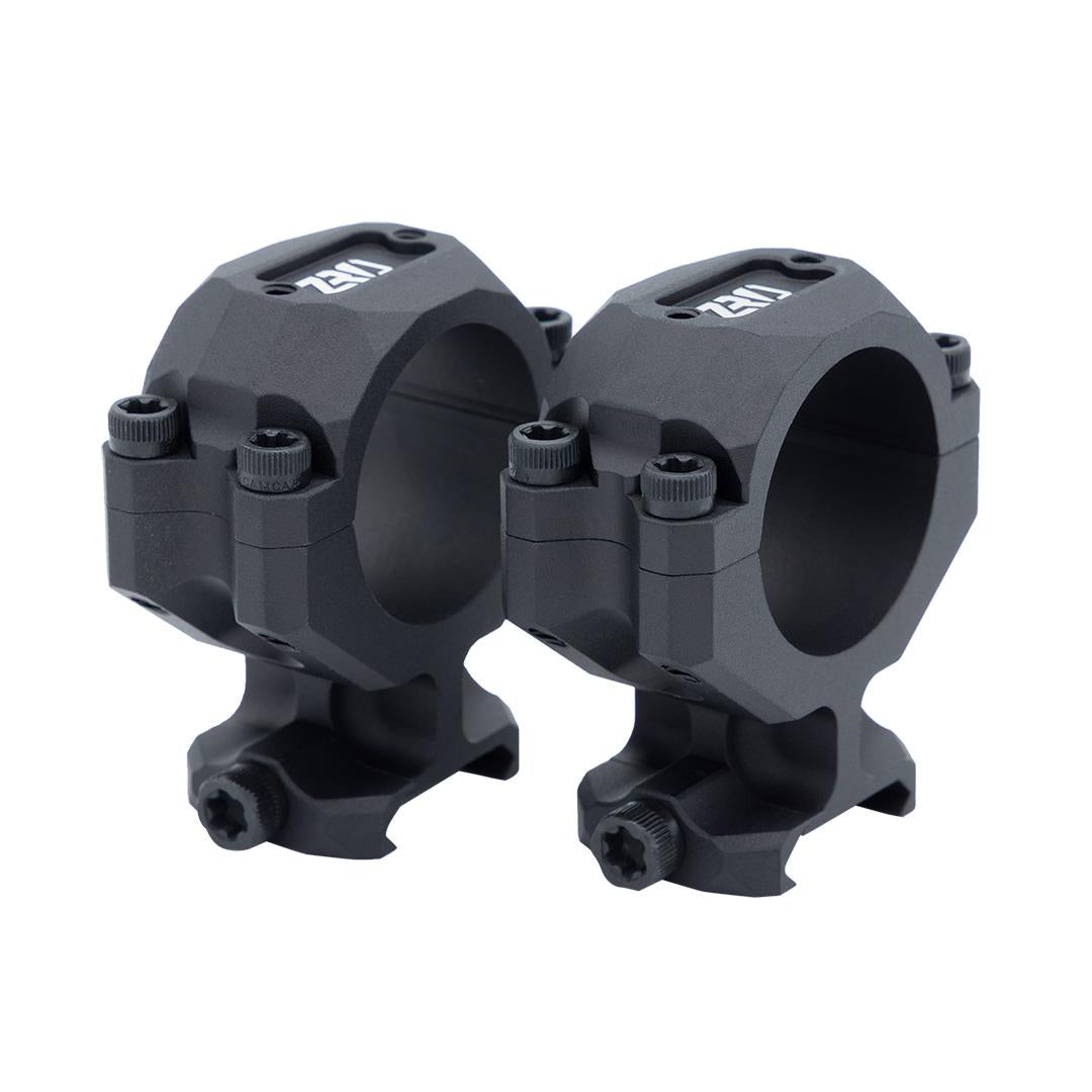 ZRO Delta StealthCut 30mm Riflescope Rings 1.25 Inch Height Black