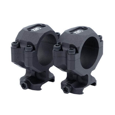 ZRO Delta StealthCut 30mm Riflescope Rings 1.25 Inch Height Black