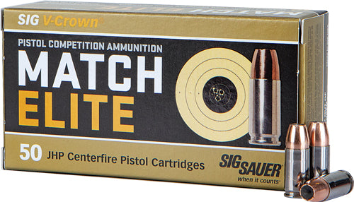 Sig Sauer Match Elite Competition V-Crown 9mm Luger / Parabellum 147 gr JHP ammo