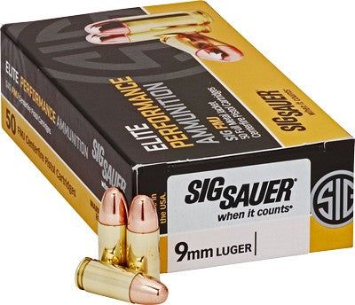 Sig Sauer Elite Performance 9mm Luger / Parabellum 124 gr FMJ ammo
