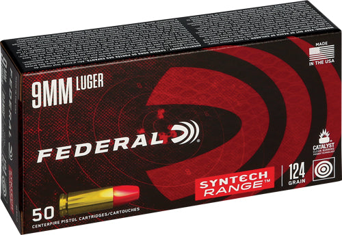 American Eagle AE9SJ2 Syntech Range LEAD-FREE Total Syntech Jacket Flat Nose  124 Grain 9mm Luger/Parabellum