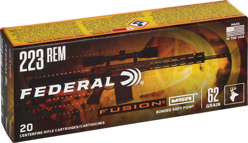 Federal  .223 Remington 62 Grain MSR Fusion Bonded Soft Point - 20 count box
